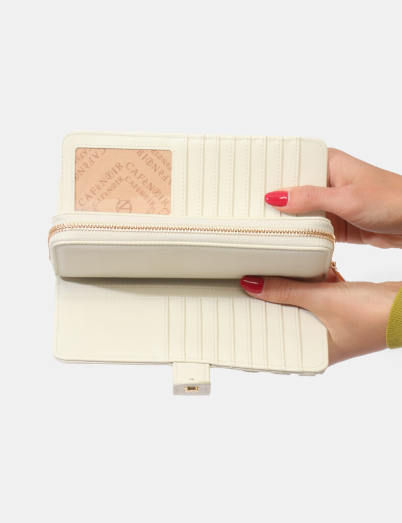 Portafoglio Cafe`Noir Beige - Portafoglio CAFeNOIR Beige da donna Raffinato, femminile e curato nei dettagli, il Portafogli