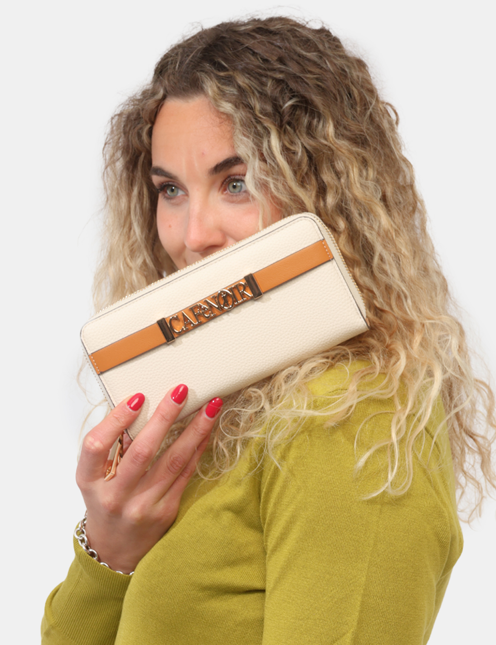 C4AG1017-OB_CIPRIA_PE26_1 Portafoglio Cafe`Noir Beige - Portafoglio CAFeNOIR Beige da donna Compatto, elegante e perfetto per accompagnarti ogni gior