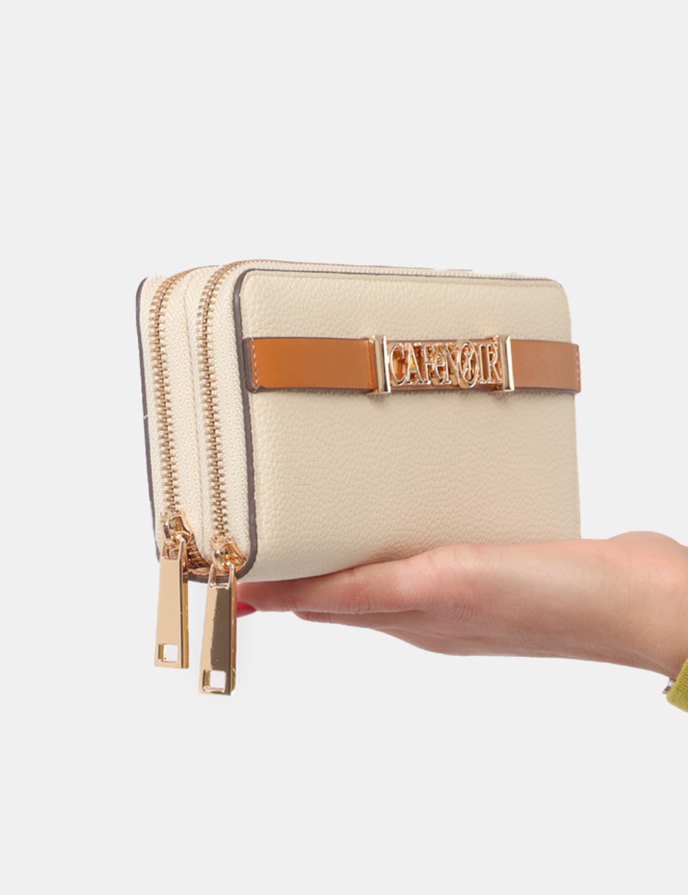 C4AG1017-OB_CIPRIA_PE26_3 Portafoglio Cafe`Noir Beige - Portafoglio CAFeNOIR Beige da donna Compatto, elegante e perfetto per accompagnarti ogni gior