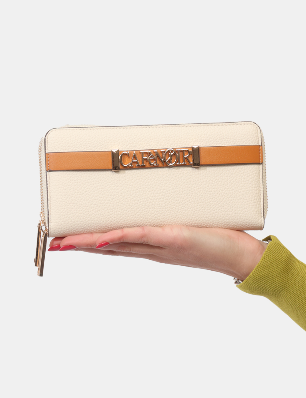 C4AG1017-OB_CIPRIA_PE26_5 Portafoglio Cafe`Noir Beige - Portafoglio CAFeNOIR Beige da donna Compatto, elegante e perfetto per accompagnarti ogni gior