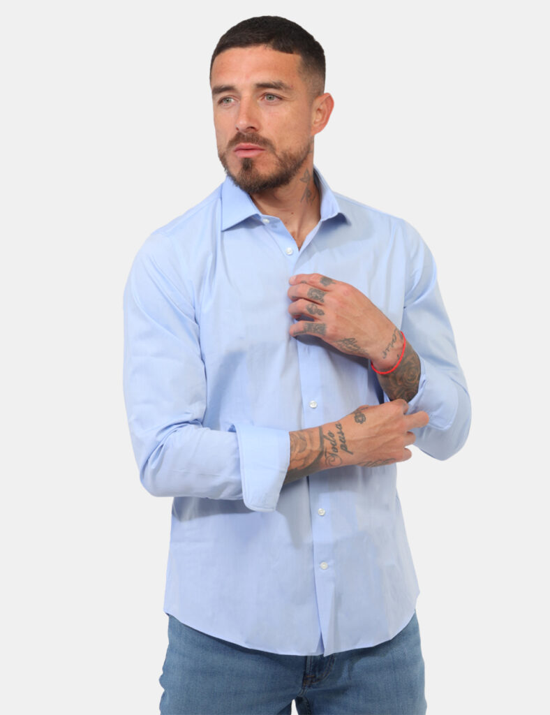 Camicia Zero Iron Plus Azzurro