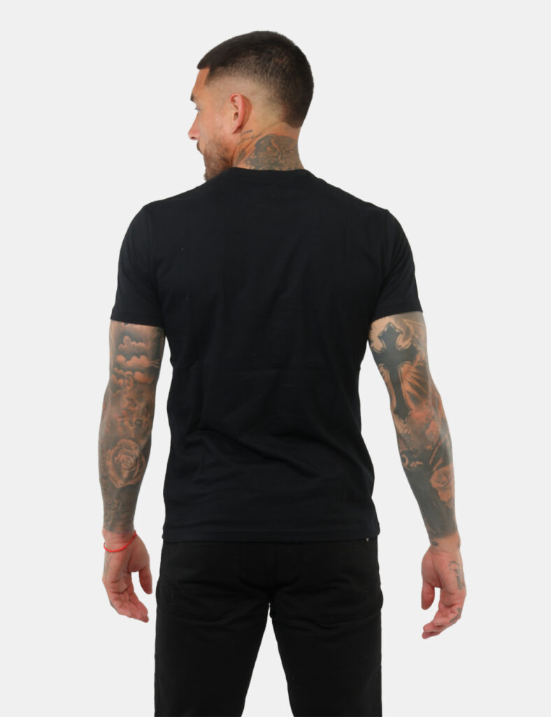 t-shirt in cotone uomo scontata - T-shirt La Martina Nera