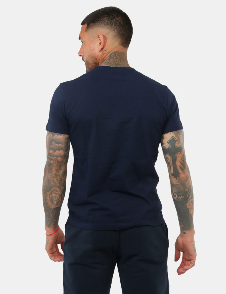 t-shirt in cotone uomo scontata - T-shirt La Martina Blu