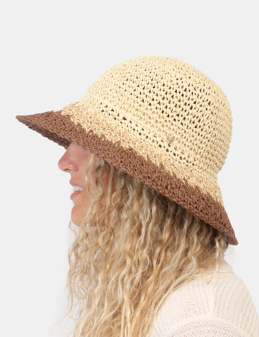CEP0896SP-OB_BROWN_PE26_3 Cappello Concept83 Marrone - Cappello CONCEPT83 Marrone da donna Naturale, elegante e perfetto per la stagione più luminosa,