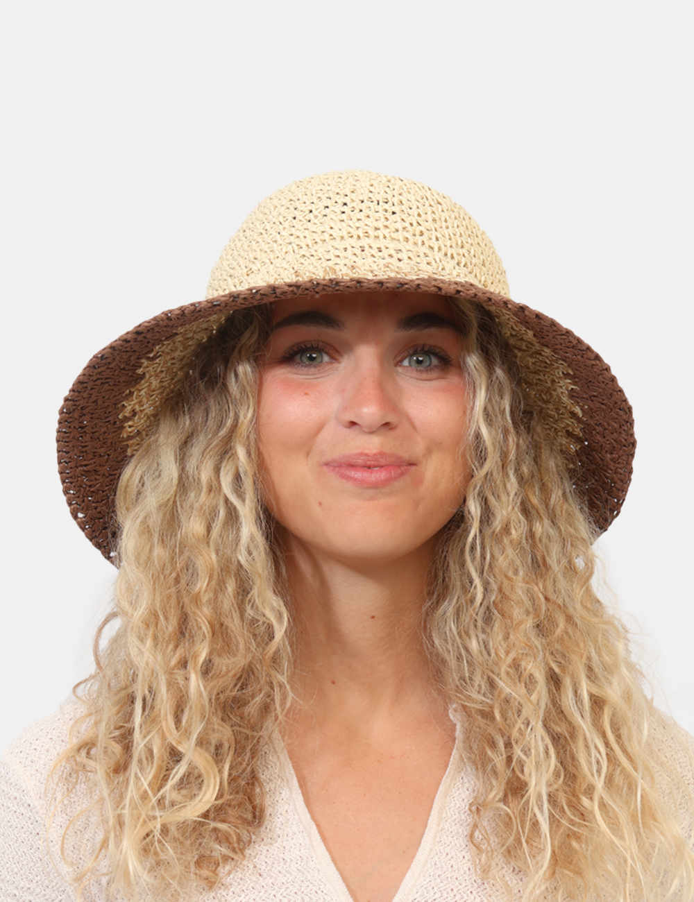 CEP0896SP-OB_BROWN_PE26_4 Cappello Concept83 Marrone - Cappello CONCEPT83 Marrone da donna Naturale, elegante e perfetto per la stagione più luminosa,