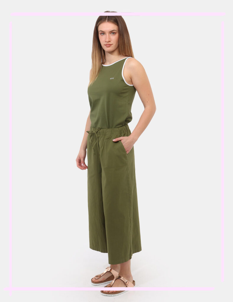 Abbigliamento donna scontato - Pantalone Sun68 Verde tg.M