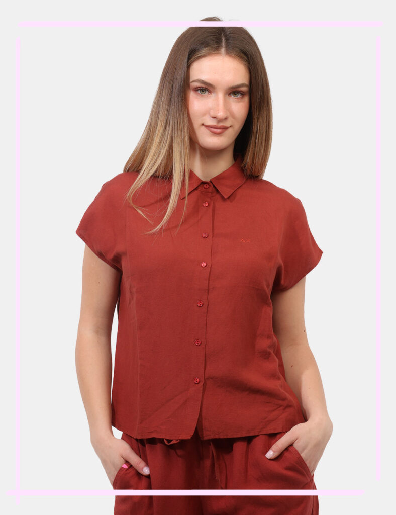 Abbigliamento donna scontato - Camicia Sun68 Marrone tg.M