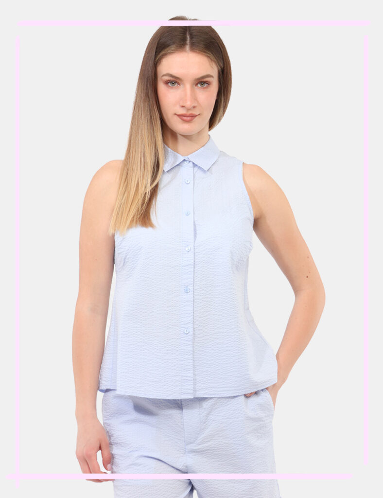 Abbigliamento donna scontato - Camicia Sun68 Azzurra tg.M