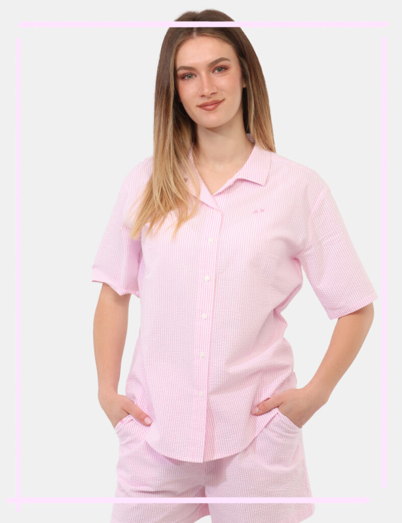 Abbigliamento donna scontato - Camicia Sun68 Rosa tg.M