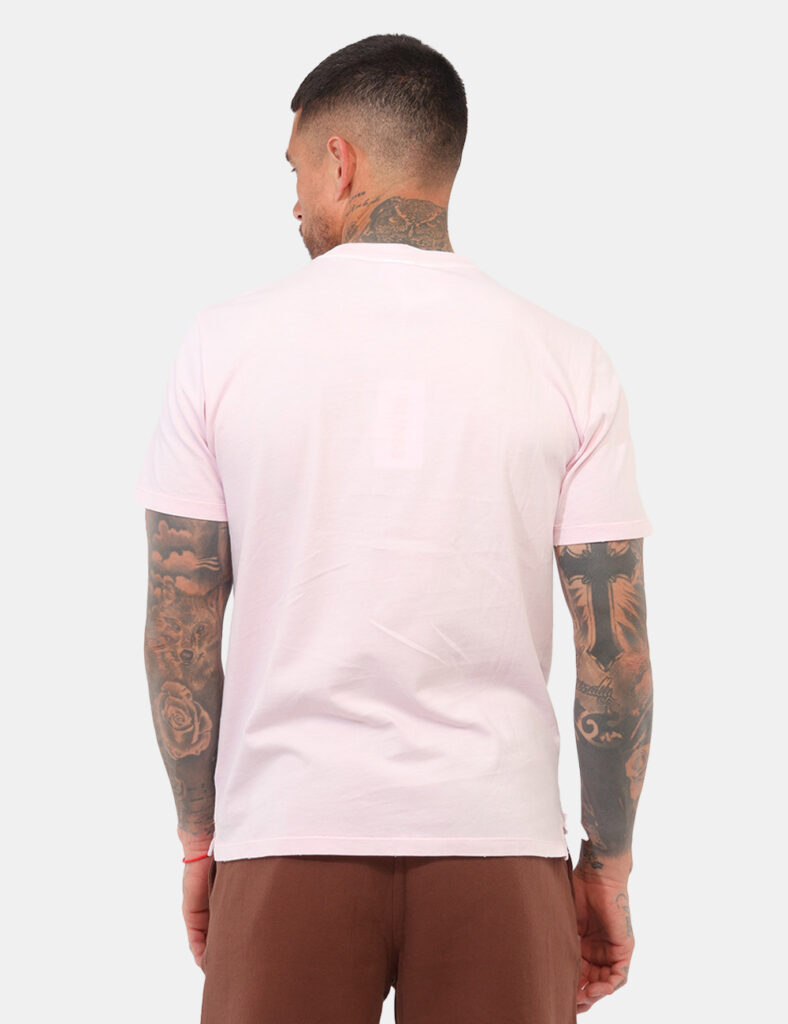 t-shirt in cotone uomo scontata - T-shirt Sun68 Rosa tg.L