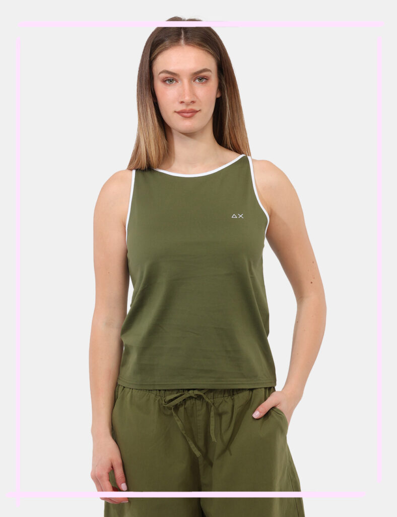 Abbigliamento donna scontato - Top Sun68 Verde tg.M