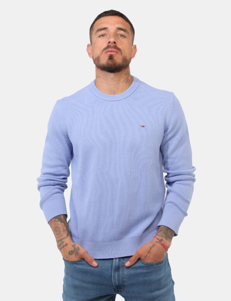 Maglioni Tommy Hilfiger da uomo scontati - Maglia Tommy Hilfiger Azzurra