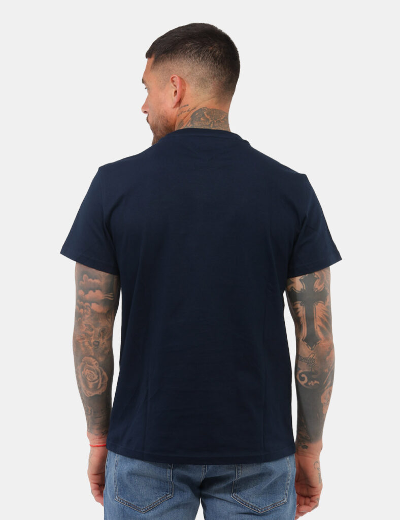 t-shirt in cotone uomo scontata - T-shirt Tommy Hilfiger Blu
