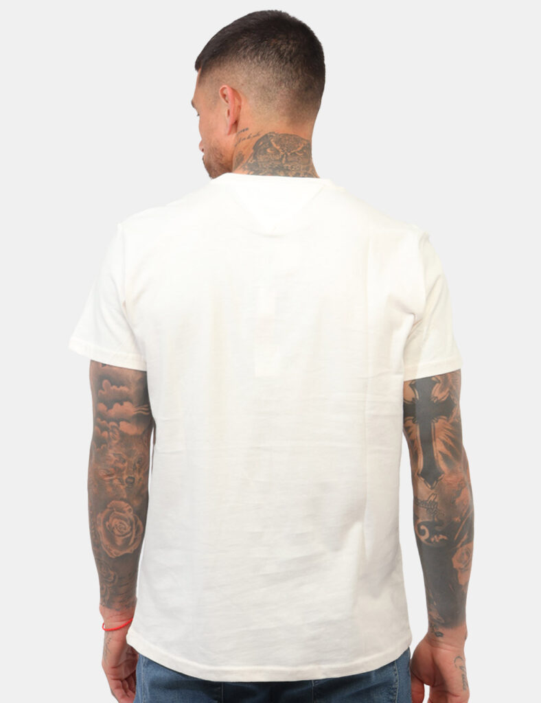 t-shirt in cotone uomo scontata - T-shirt Tommy Hilfiger Bianca