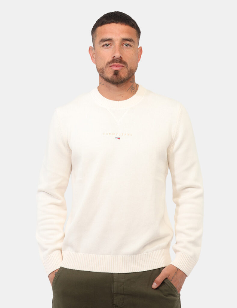 Outlet maglione uomo scontato - Maglione Tommy Hilfiger Bianco