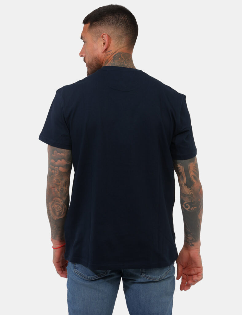 t-shirt in cotone uomo scontata - T-shirt Tommy Hilfiger Blu