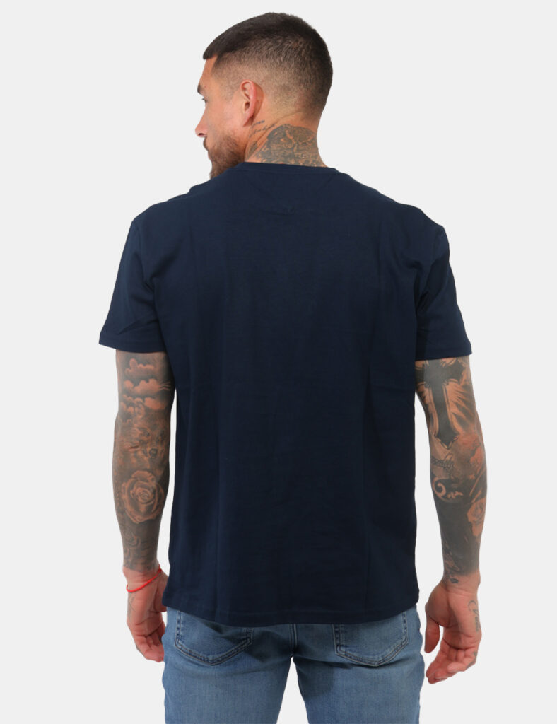 t-shirt in cotone uomo scontata - T-shirt Tommy Hilfiger Blu