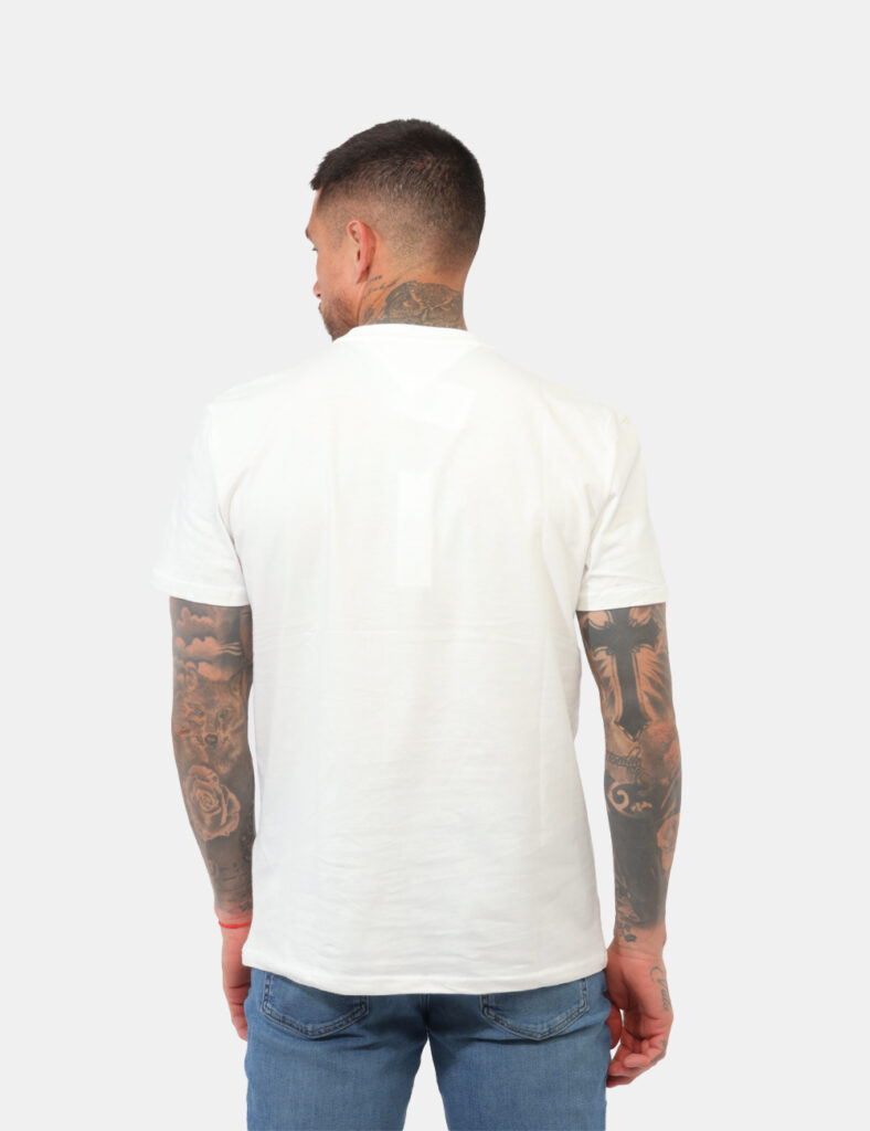 t-shirt in cotone uomo scontata - T-shirt Tommy Hilfiger Bianca