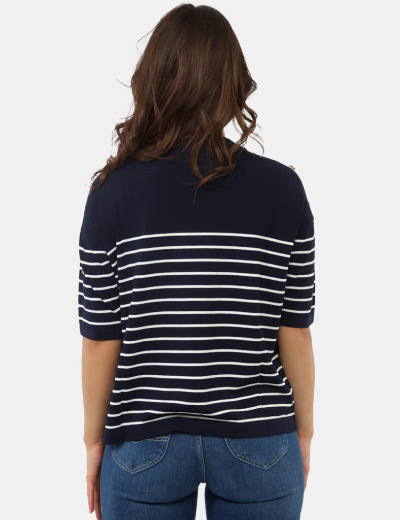 Abbigliamento donna scontato - Maglia Materica Blu