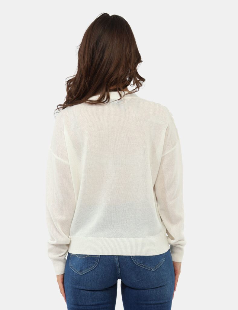 Abbigliamento donna scontato - Maglia Materica Bianca