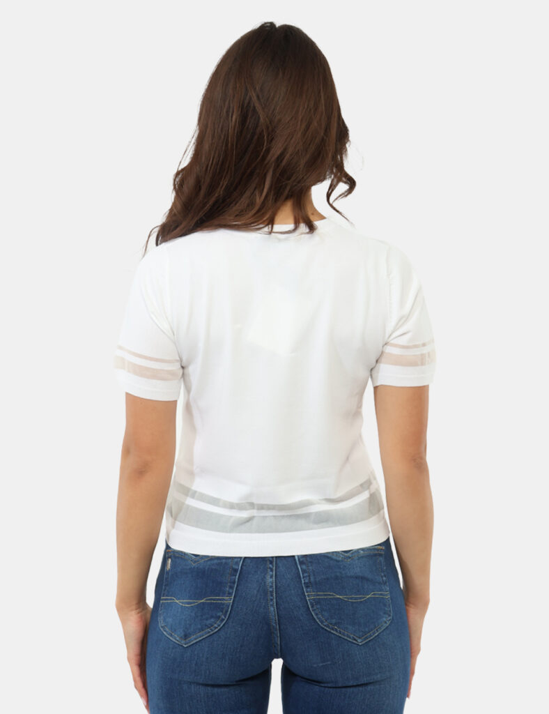 Abbigliamento donna scontato - Maglia Materica Bianca