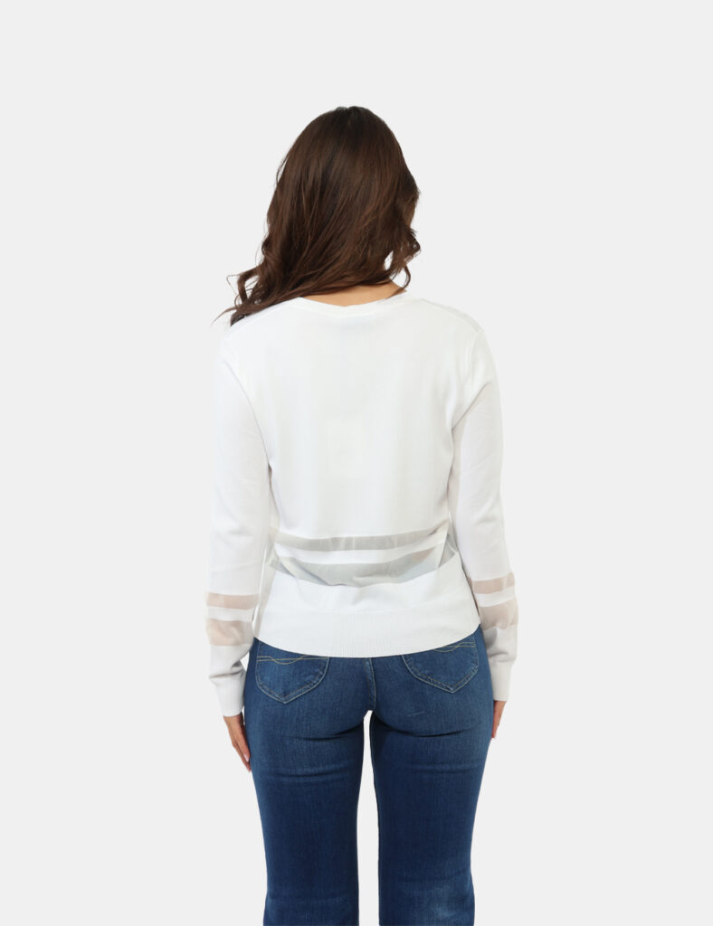 Abbigliamento donna scontato - Cardigan Materica Bianco