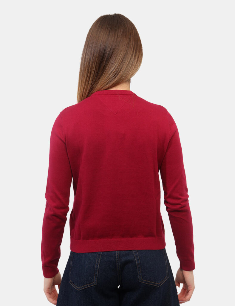 Maglia a manica lunga da donna - Maglia Tommy Hilfiger Bordeaux