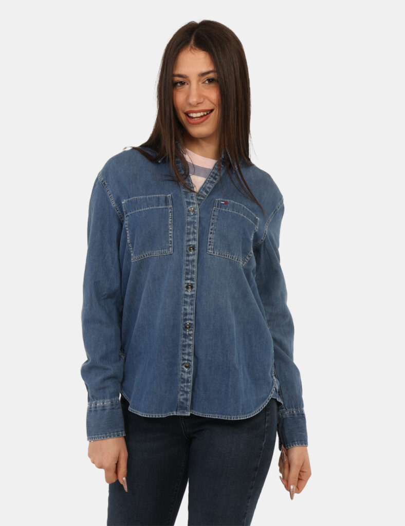 Abbigliamento donna scontato - Camicia Tommy Hilfiger Blu