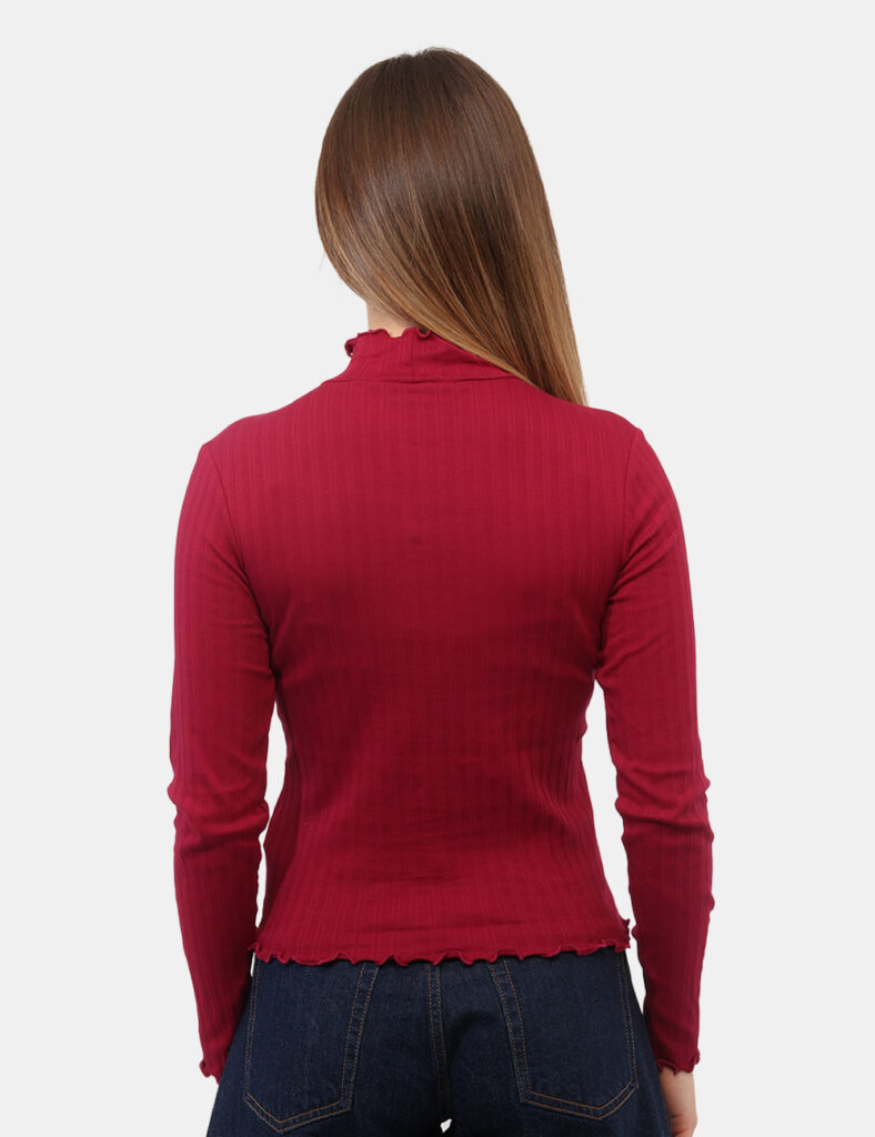 Maglia a manica lunga da donna - Maglia Tommy Hilfiger Bordeaux