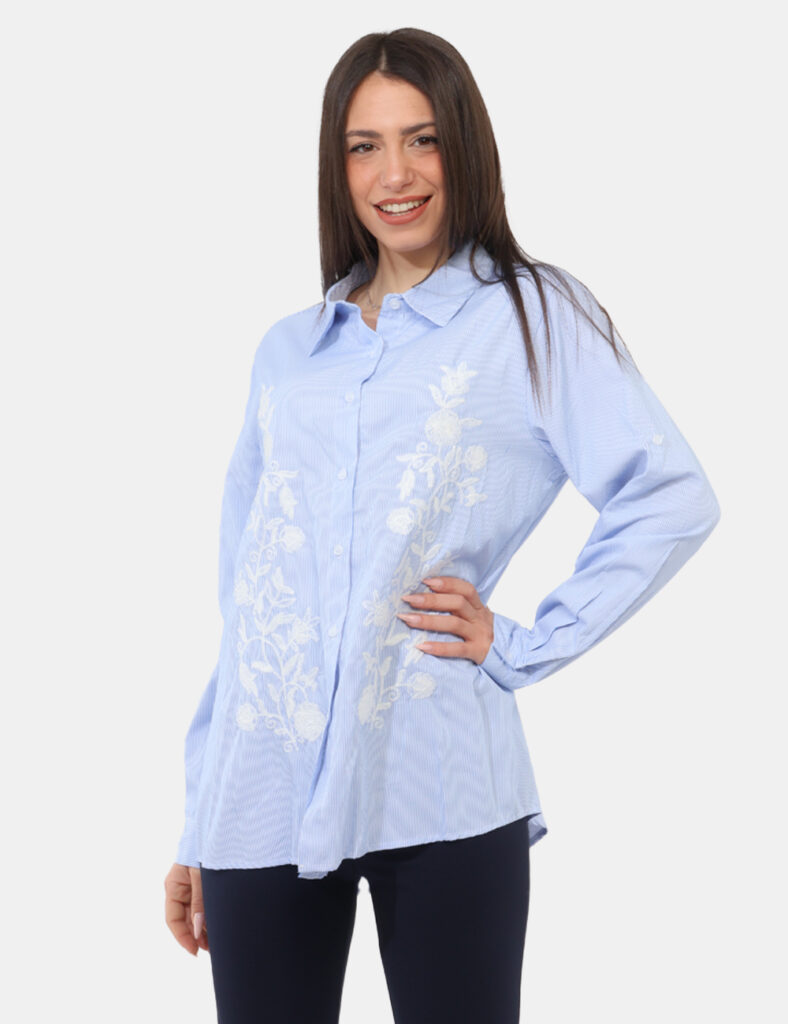 Abbigliamento donna scontato - Camicia Rue De Clerie Azzurra