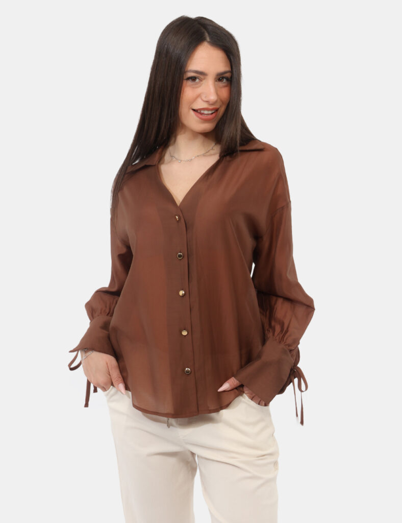 Abbigliamento donna scontato - Camicia Rue De Clerie Marrone