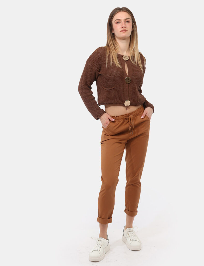 Abbigliamento donna scontato - Pantalone Rue De Clerie Marrone
