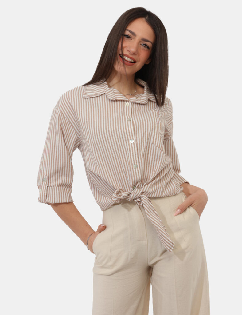 Camicia Rue De Clerie Marrone - Camicia RUE DE CLERIE Marrone da donna La Camicia RUE DE CLERIE Marrone è una proposta elega