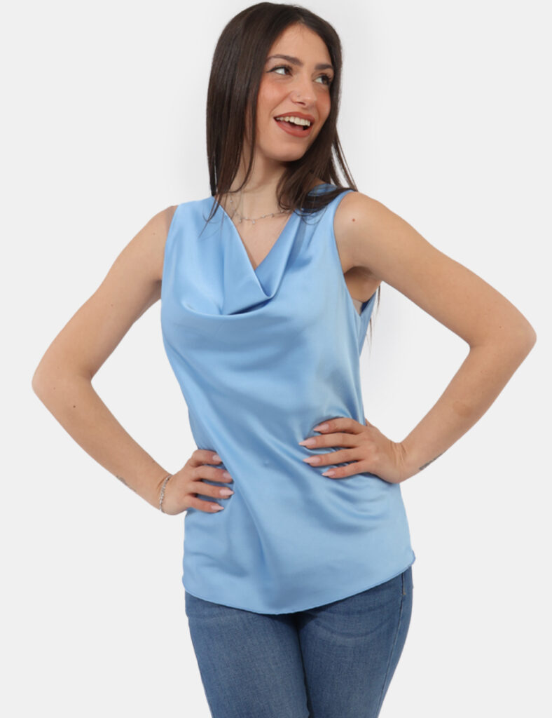 Outlet Rue De Clerie - Top Rue De Clerie Azzurro