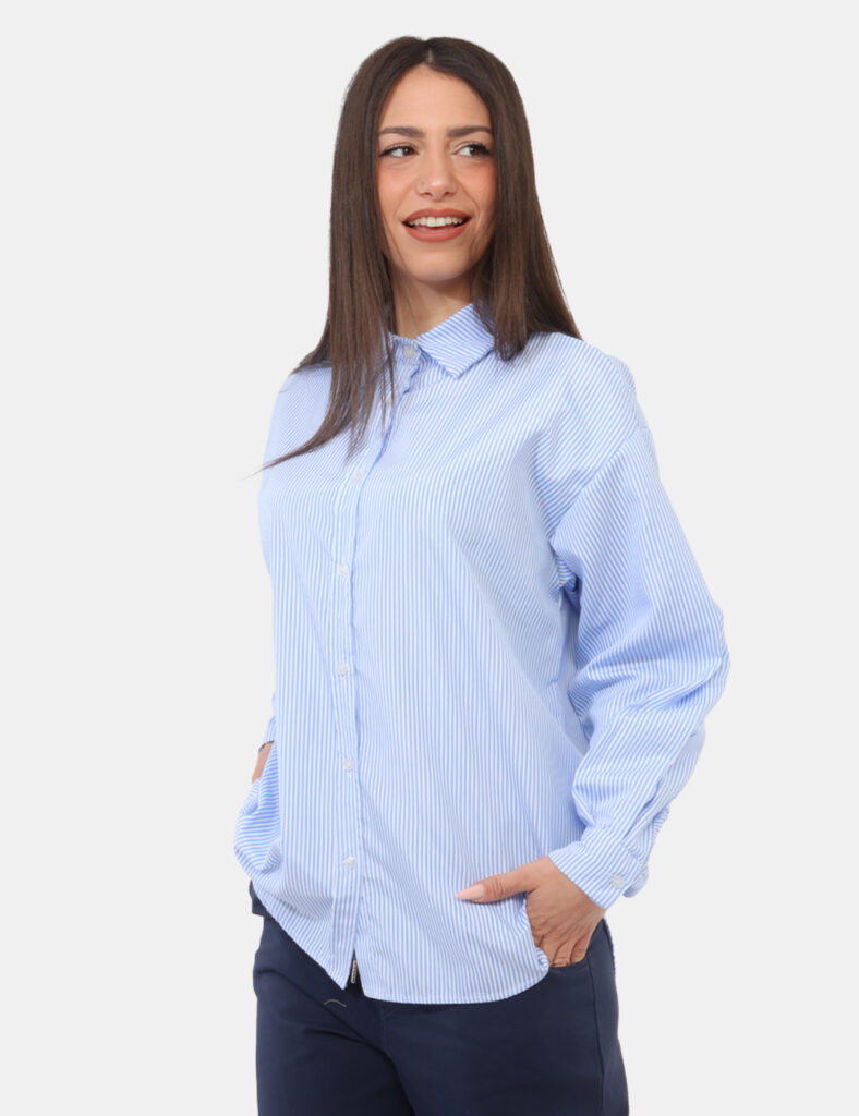 Camicia Rue De Clerie Azzurra - Camicia RUE DE CLERIE Azzurra da donna Fresca, luminosa e dal carattere contemporaneo, la Ca