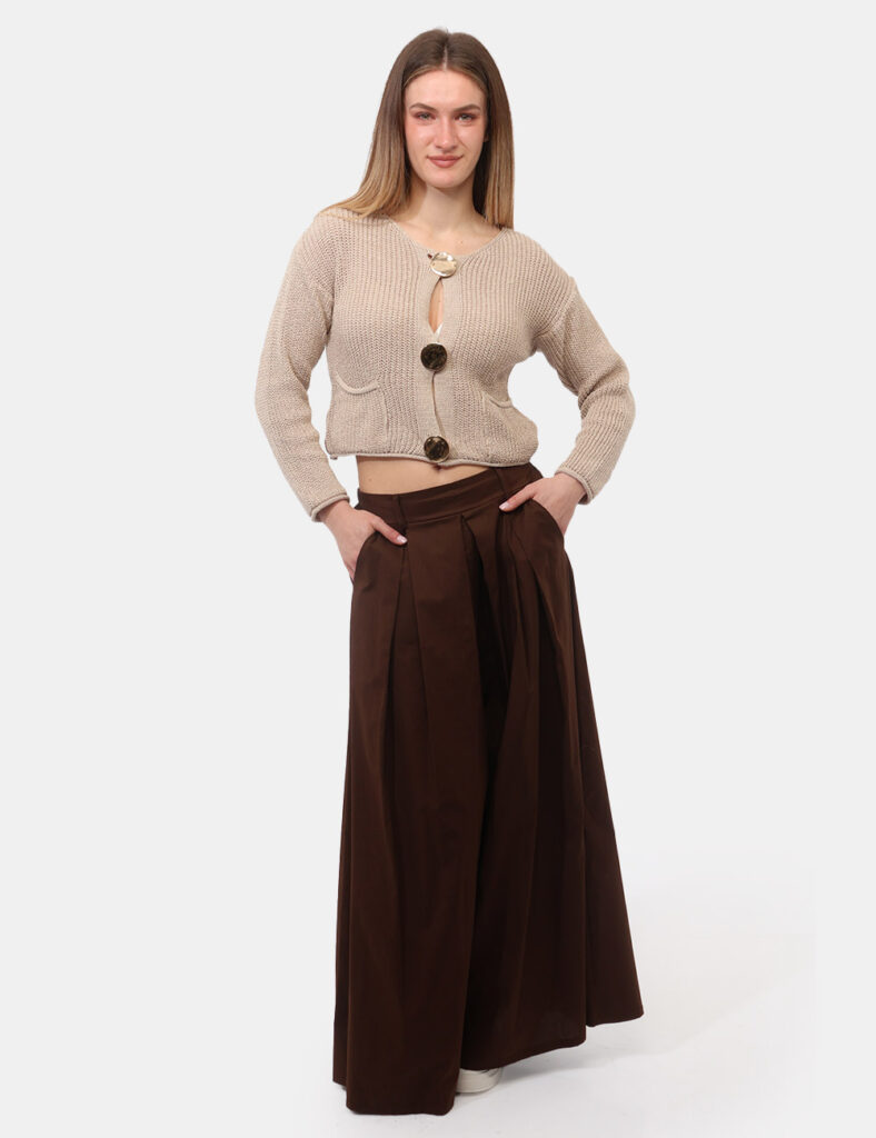 Abbigliamento donna scontato - Pantalone Rue De Clerie Marrone