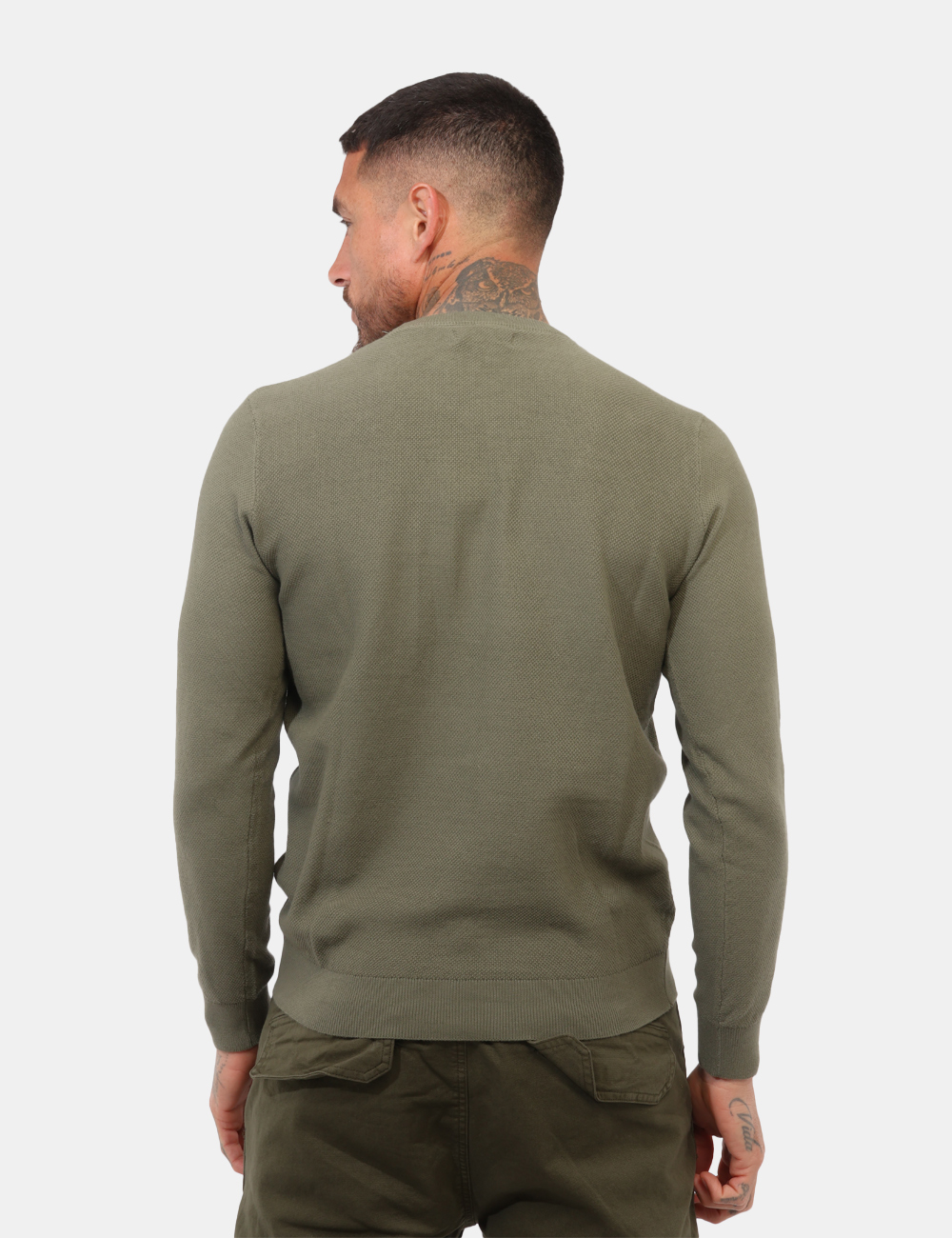 FM26S02MG-SB_ARMY_PE26_2 Maglia Fred Mello Verde - Maglia FRED MELLO Verde da uomo La Maglia FRED MELLO Verde è la scelta ideale per chi cerca uno st