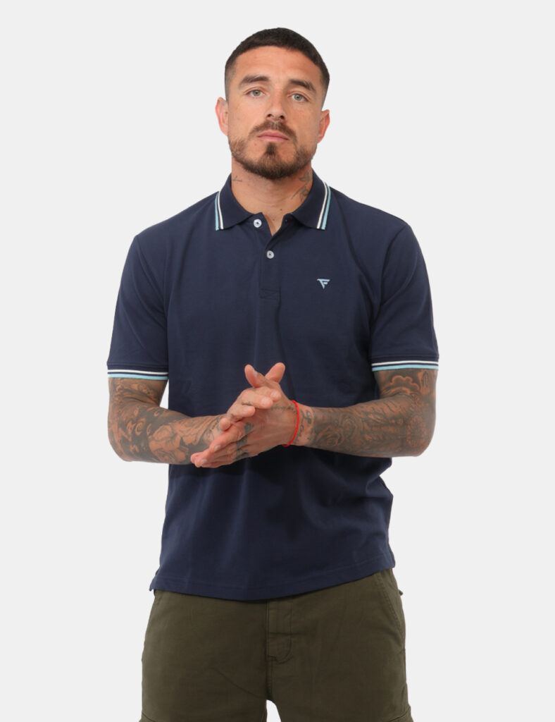 Polo Fred Mello Blu - Polo FRED MELLO Blu da uomo La Polo FRED MELLO Blu è il capo perfetto per chi desidera uno stile versa