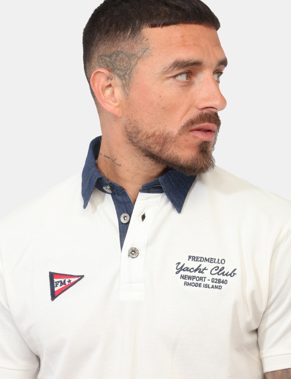 FM26S17QC-SB_OFF-WHITE_PE26_3 Polo Fred Mello Bianca - Polo FRED MELLO Bianca da uomo La Polo FRED MELLO Bianca è il capo perfetto per chi cerca uno stile