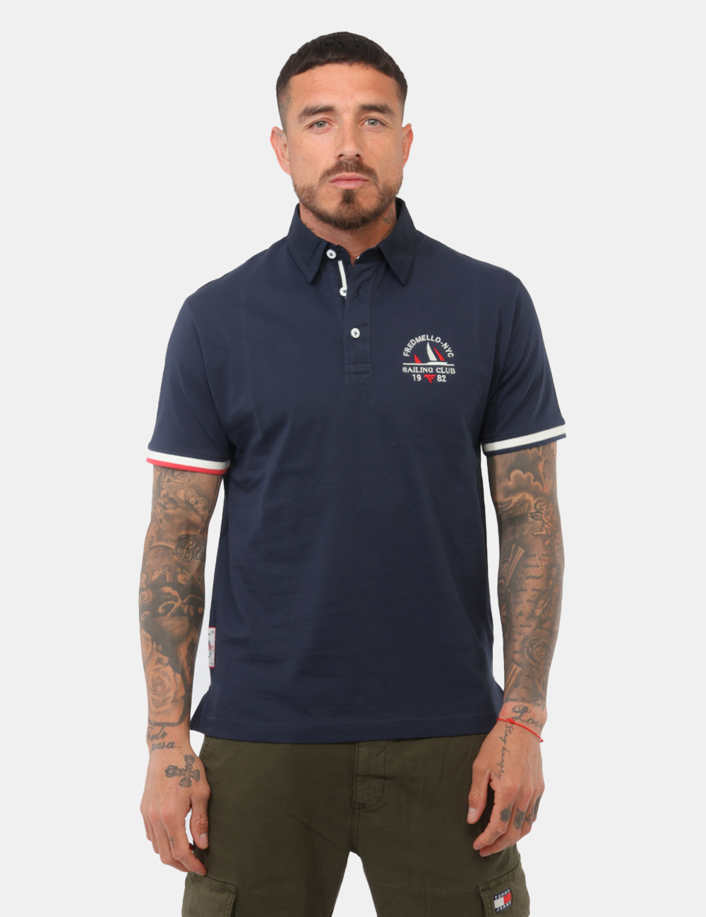 FM26S18QC-SB_BLUE_PE26_6 Polo Fred Mello Blu - Polo FRED MELLO Blu da uomo La Polo FRED MELLO Blu è il capo ideale per chi desidera un look curato ma