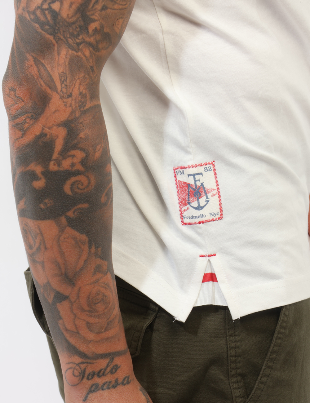 FM26S18QC-SB_OFF-WHITE_PE26_5 Polo Fred Mello Bianca - Polo FRED MELLO Bianca da uomo La Polo FRED MELLO Bianca è il capo perfetto per chi desidera uno st