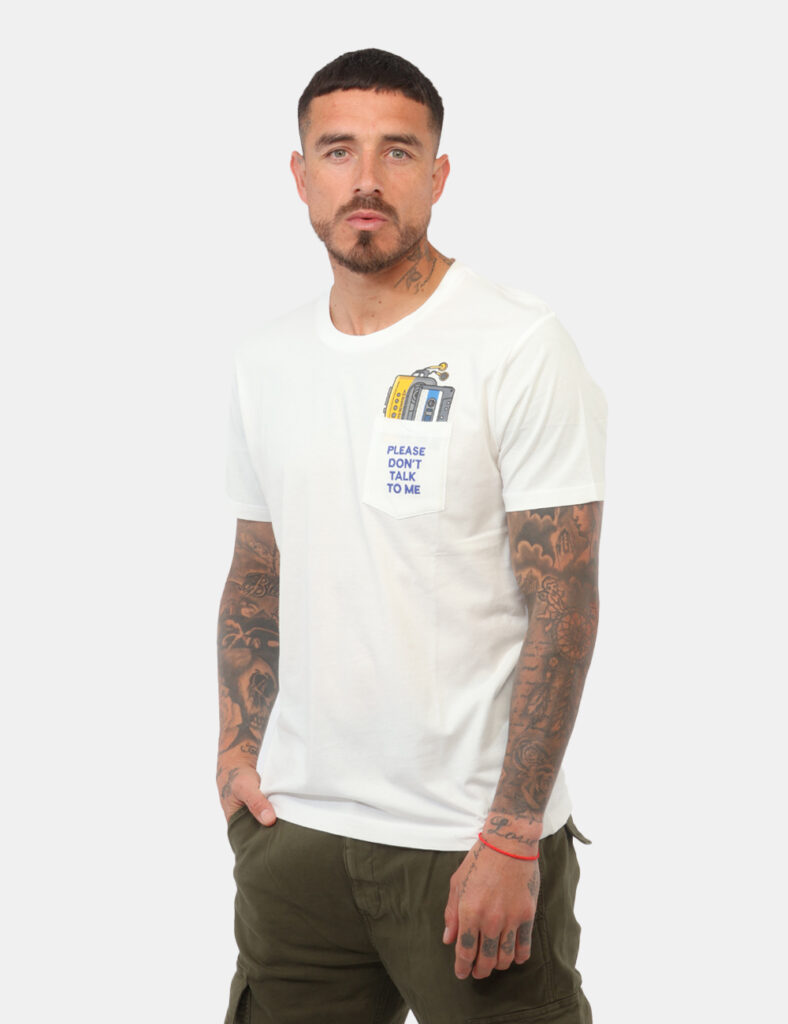 T-shirt uomo scontata - T-shirt Fred Mello Bianca
