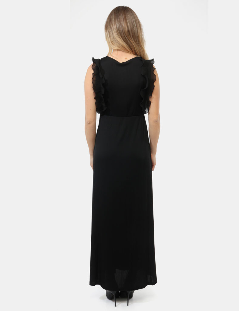 Abito scollato scontato - Vestito Fracomina Nero