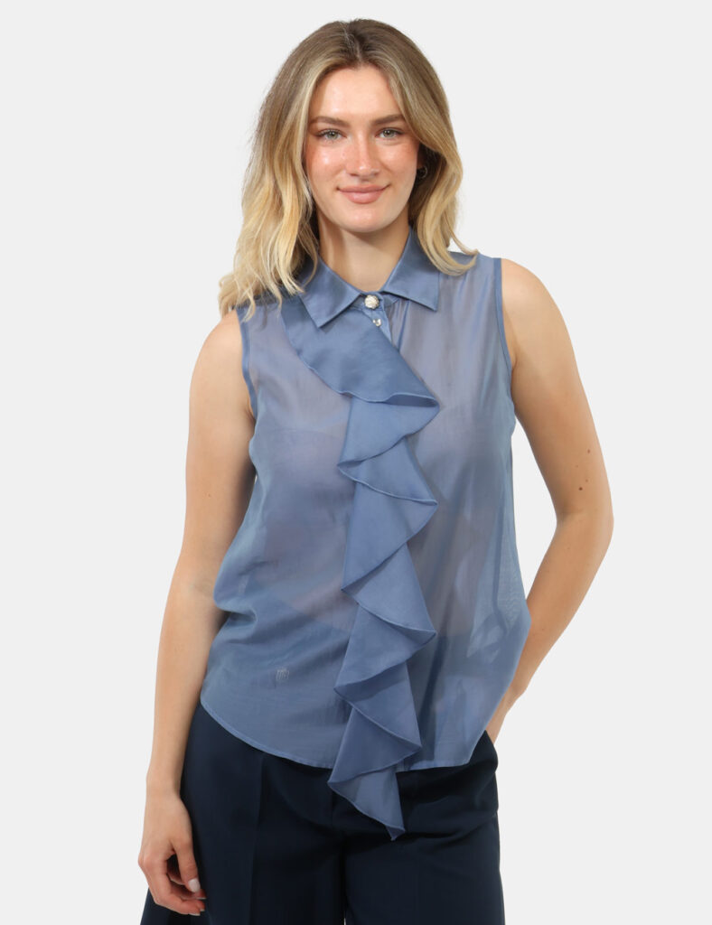 Camicia Fracomina Azzurra - Camicia FRACOMINA Azzurra da donna Fresca e sofisticata, la Camicia FRACOMINA Azzurra è il capo