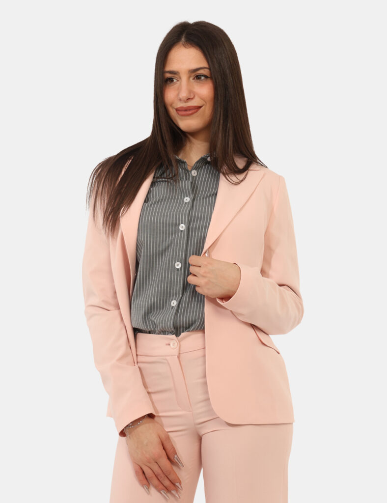 Abbigliamento donna scontato - Blazer Materica Rosa