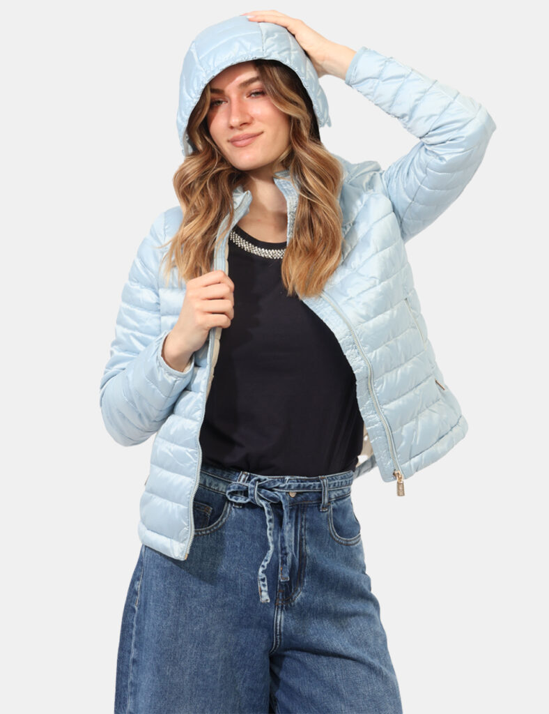 Abbigliamento donna scontato - Piumino Yes Zee Azzurro