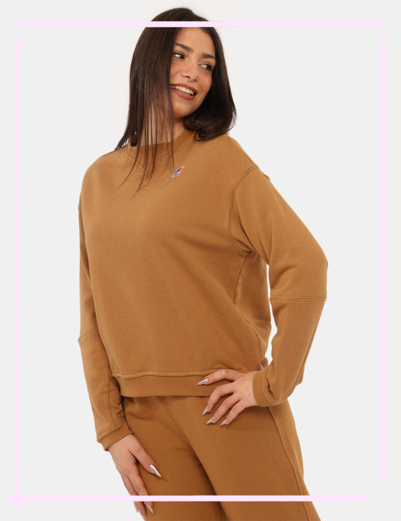 Abbigliamento donna scontato - Felpa K-Way Marrone tg. S