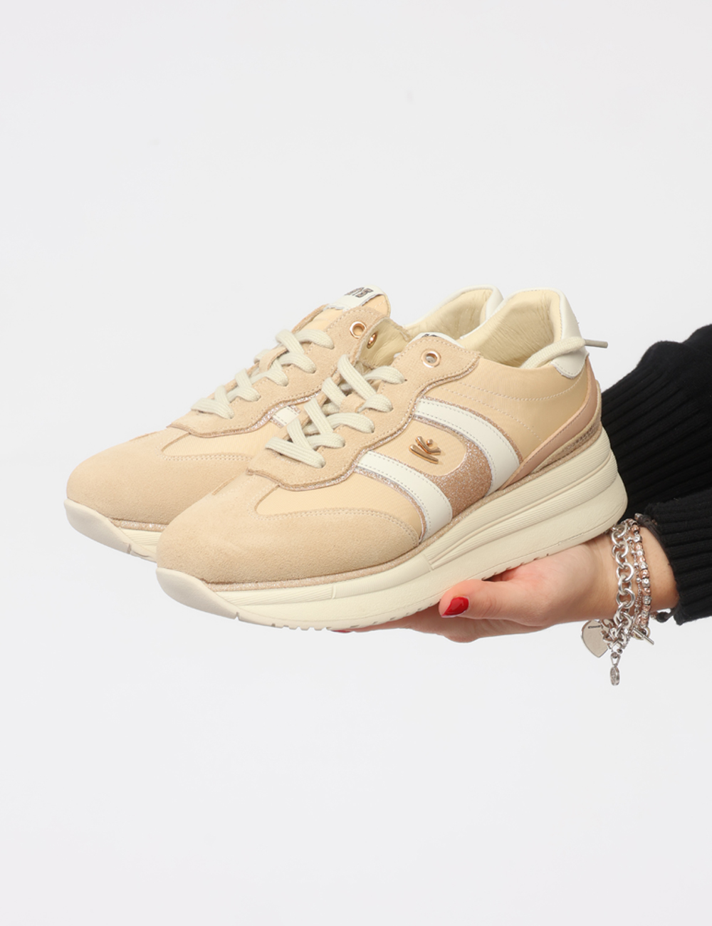 K11891-OB_BEIGE-CIPRIA_PE26_1 Sneakers Keys Beige - Sneakers KEYS Beige da donna Le Sneakers KEYS Beige rappresentano l’equilibrio perfetto tra stile esse
