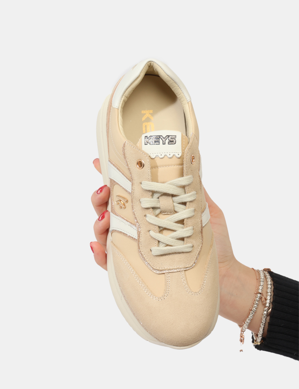 K11891-OB_BEIGE-CIPRIA_PE26_3 Sneakers Keys Beige - Sneakers KEYS Beige da donna Le Sneakers KEYS Beige rappresentano l’equilibrio perfetto tra stile esse