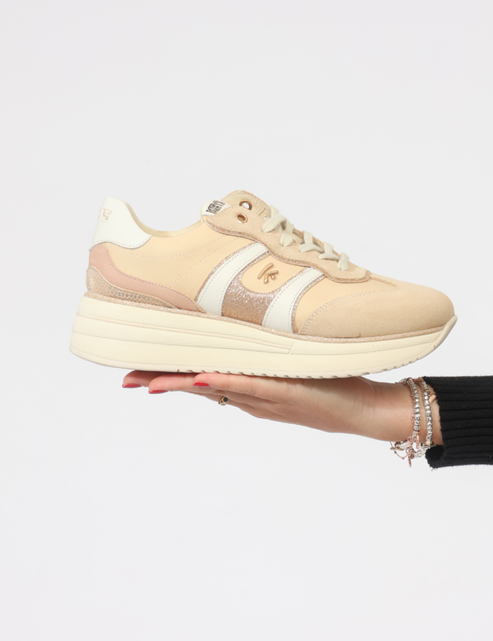 K11891-OB_BEIGE-CIPRIA_PE26_4 Sneakers Keys Beige - Sneakers KEYS Beige da donna Le Sneakers KEYS Beige rappresentano l’equilibrio perfetto tra stile esse